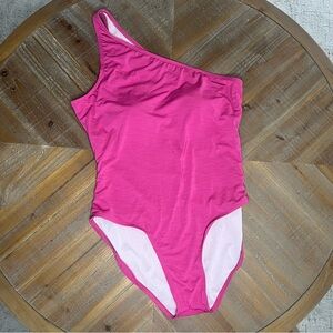 Pink One-Shoulder One‎ Piece swimsuit
